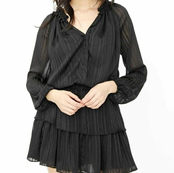 Generation Love Sydney Stripe Blouson Black Dress - Picture 3 of 11